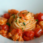 Espaguetis con Ragú de Gambas