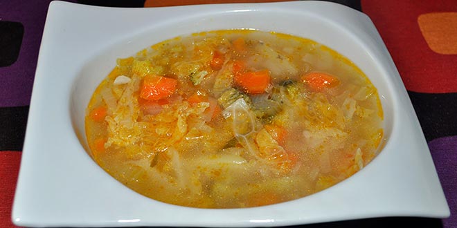Receta de sopa Juliana de verduras